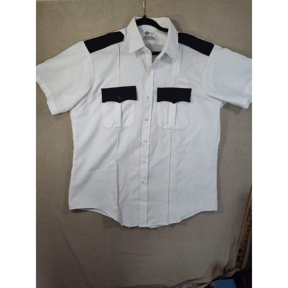 Vintage L/XL Riverside Uniform Shirt Rockabilly Military Blockcore Pilot 90s USA